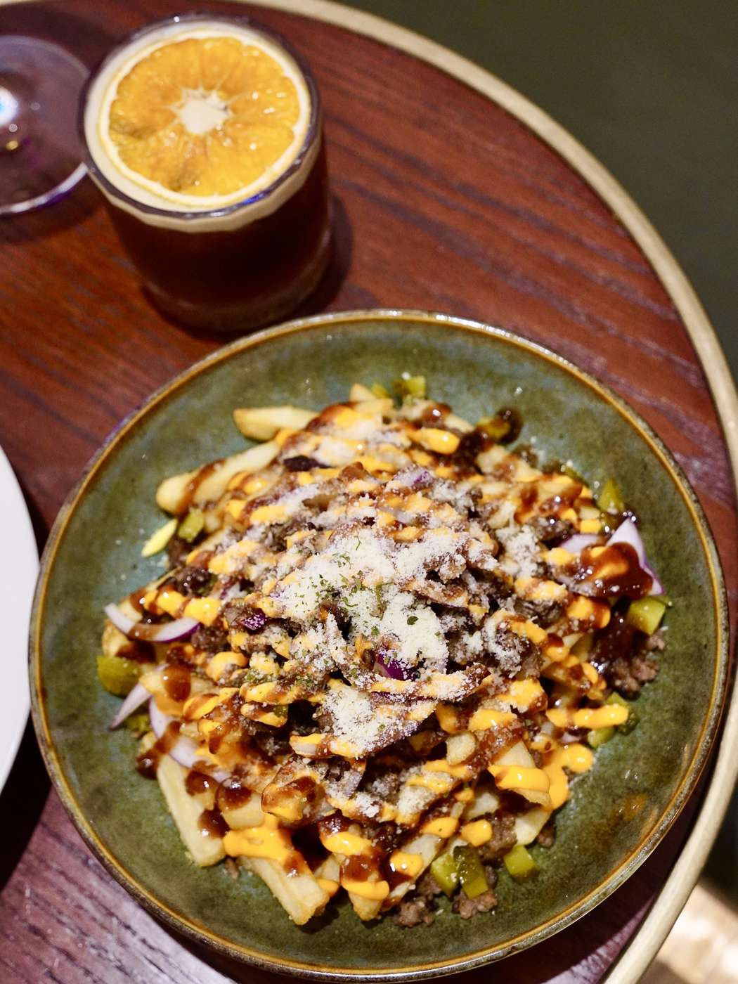 Loaded fries with cheese sauce